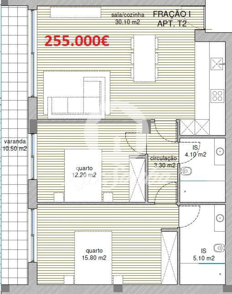 Apartamento T2 para Venda em Manhente Foto 2