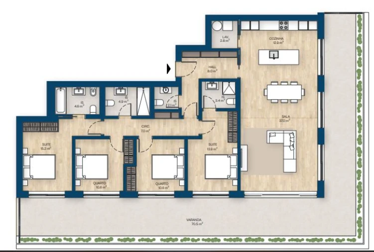 Apartamento T4 para Venda em Malta e Canidelo Foto 1