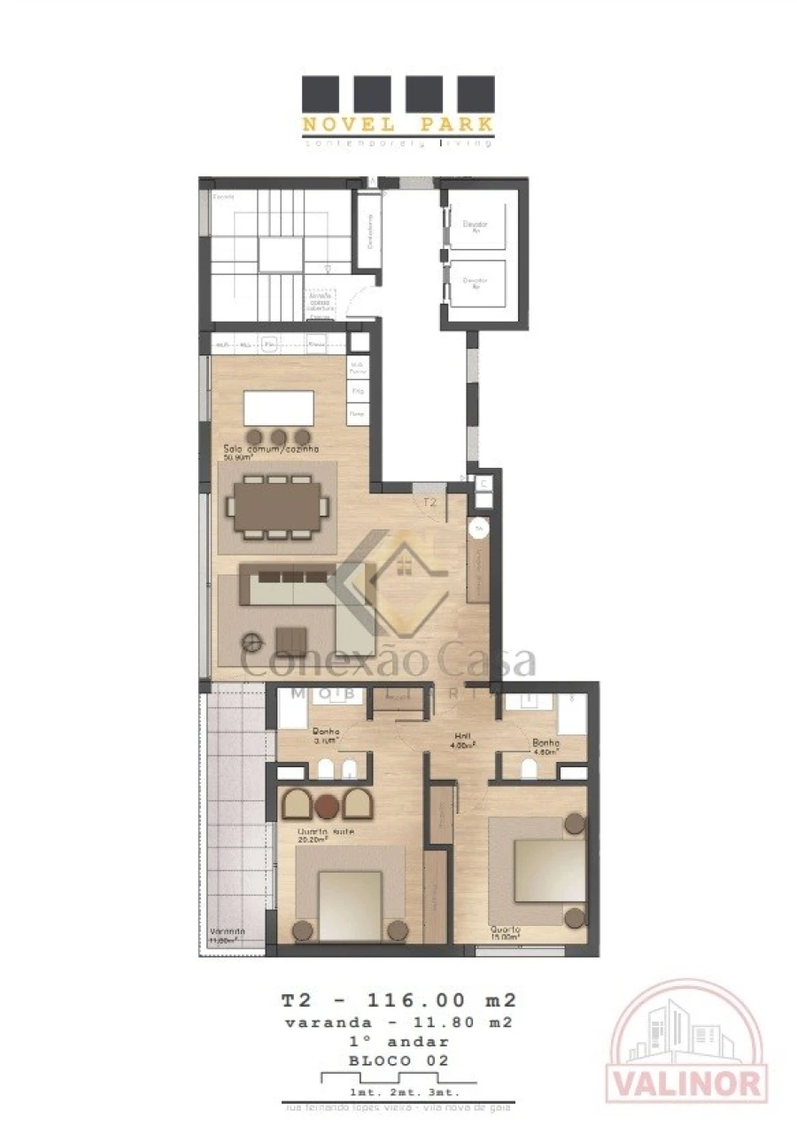 Apartamento T2 para Venda em Mafamude e Vilar do Paraíso Foto 24