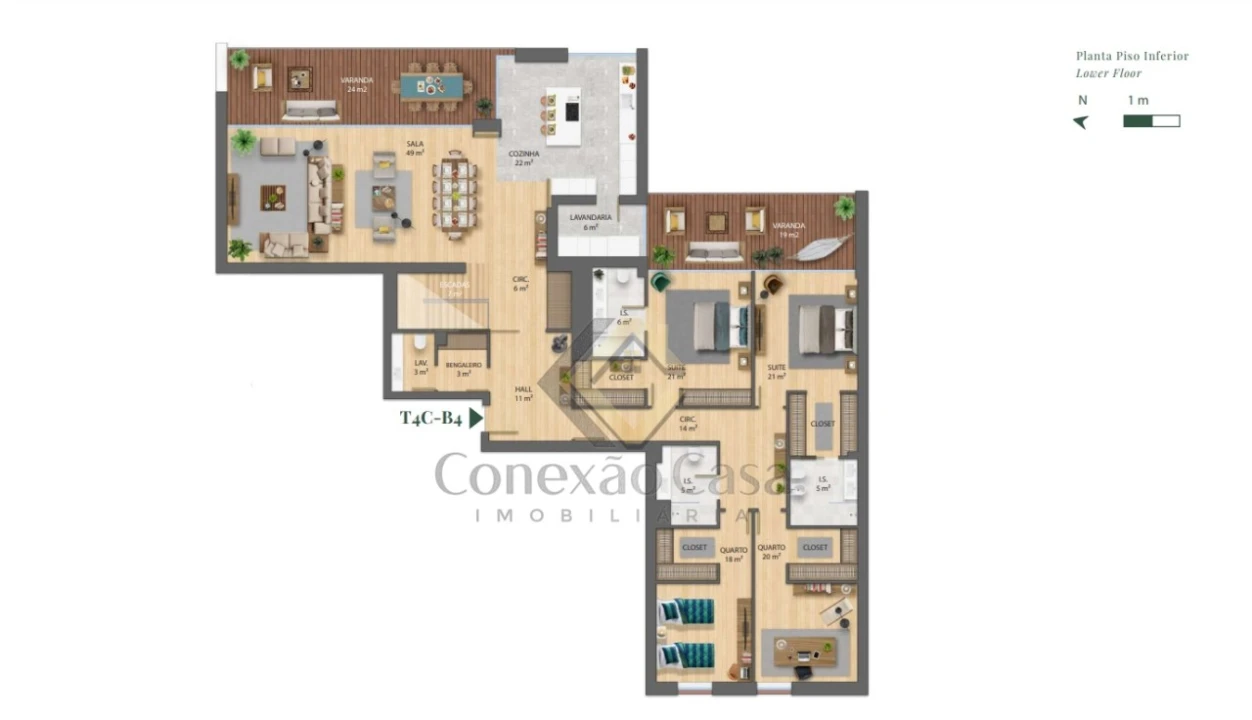 Apartamento T4 para Venda em Mafamude e Vilar do Paraíso Foto 37