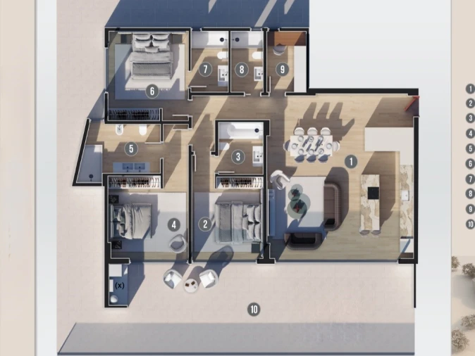 Apartamento T3 para Venda em Calheta Planta 1
