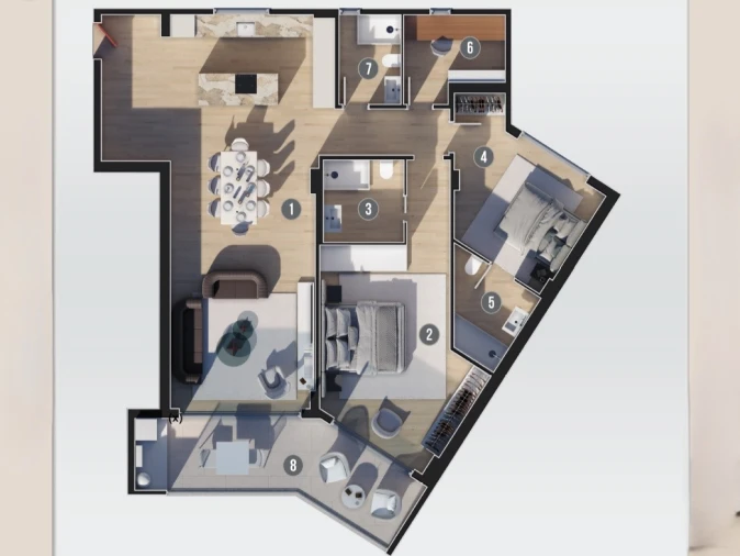 Apartamento T2 para Venda em Calheta Planta 1