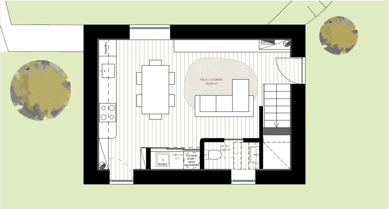 Moradia T2 para Venda em Cabração e Moreira do Lima Planta 2