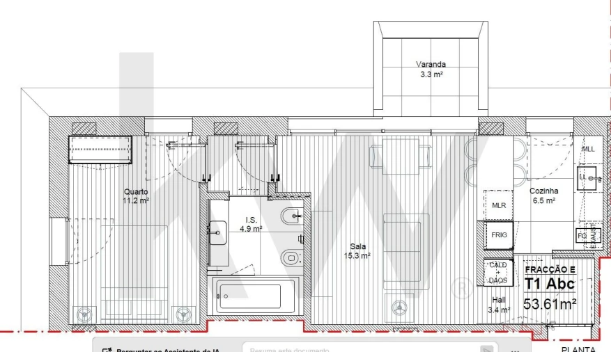 Apartamento T1 para Arrendamento em São Mamede de Infesta e Senhora da Hora Foto 17