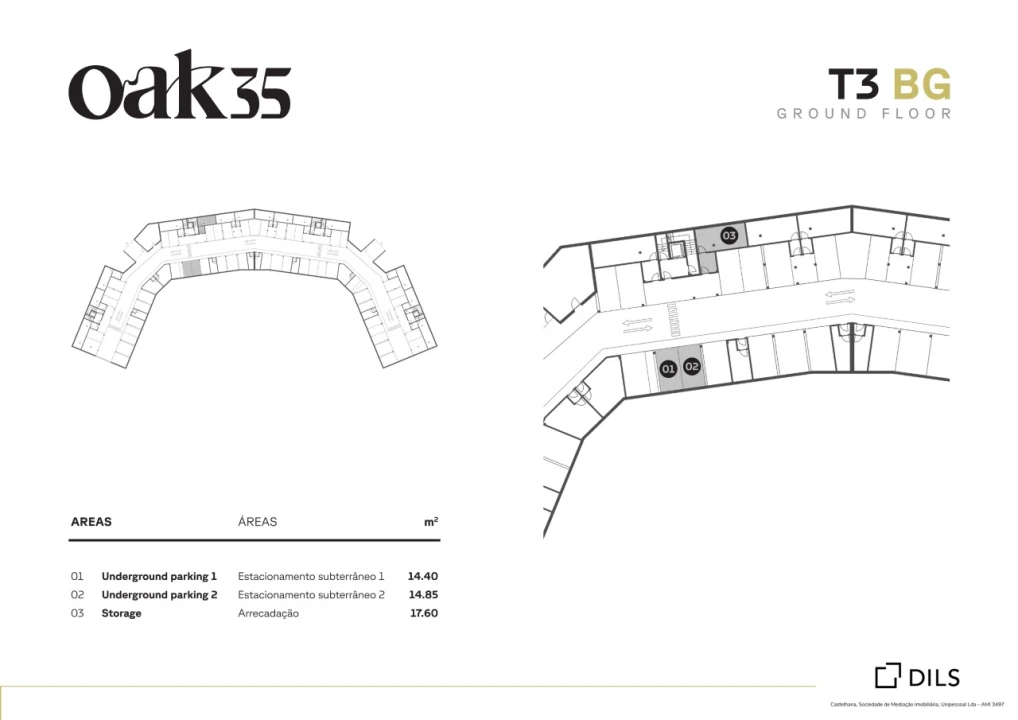 Apartamento T3 para Venda em Quarteira Planta 2