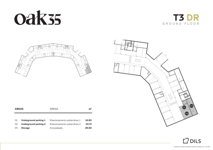 Apartamento T3 para Venda em Quarteira Planta 1
