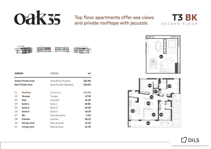 Apartamento T3 para Venda em Quarteira Planta 1