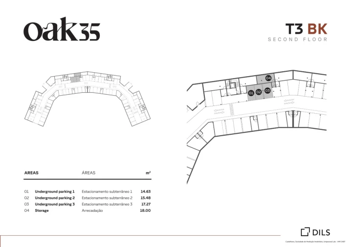 Apartamento T3 para Venda em Quarteira Planta 2