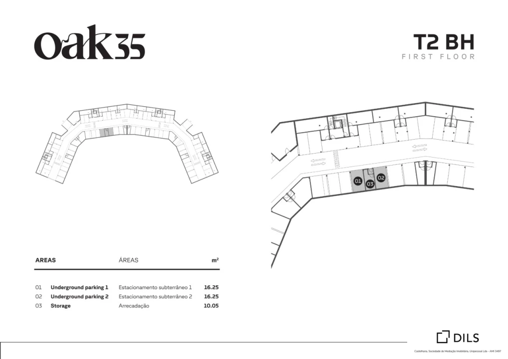 Apartamento T2 para Venda em Quarteira Planta 2