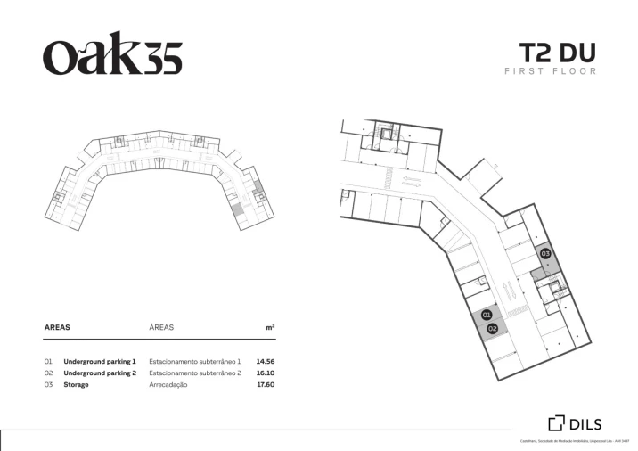 Apartamento T2 para Venda em Quarteira Planta 1