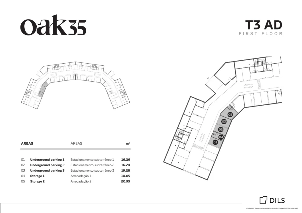 Apartamento T3 para Venda em Quarteira Planta 2