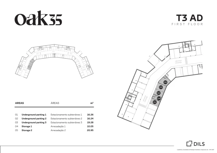 Apartamento T3 para Venda em Quarteira Planta 2