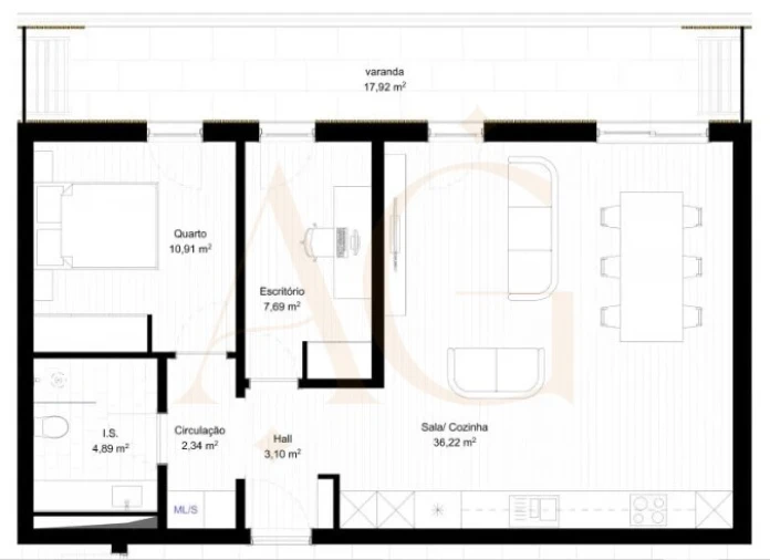 Apartamento T1 para Venda em Portimão Foto 2
