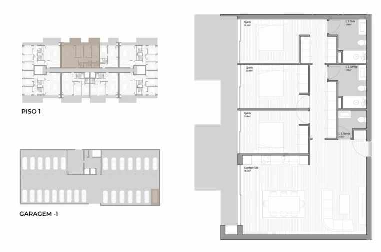 Apartamento T3 para Venda em Valongo Planta 1