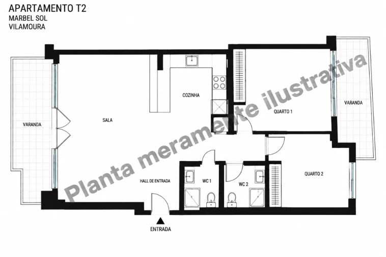 Apartamento T2 para Venda em Quarteira Planta 1