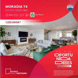 Moradia T4 para Venda em Póvoa de Santa Iria e Forte da Casa