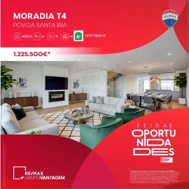 Moradia T4 para Venda em Póvoa de Santa Iria e Forte da Casa