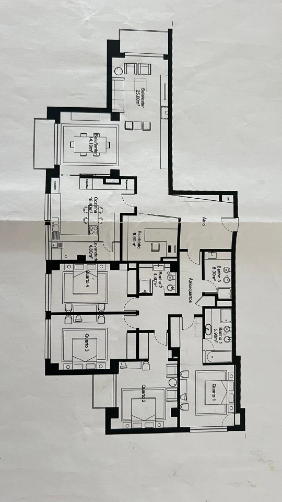 Apartamento T4 para Venda em Aldoar, Foz do Douro e Nevogilde Planta 1
