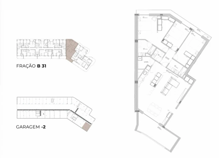 Apartamento T3 para Venda em Oliveira do Douro Planta 1