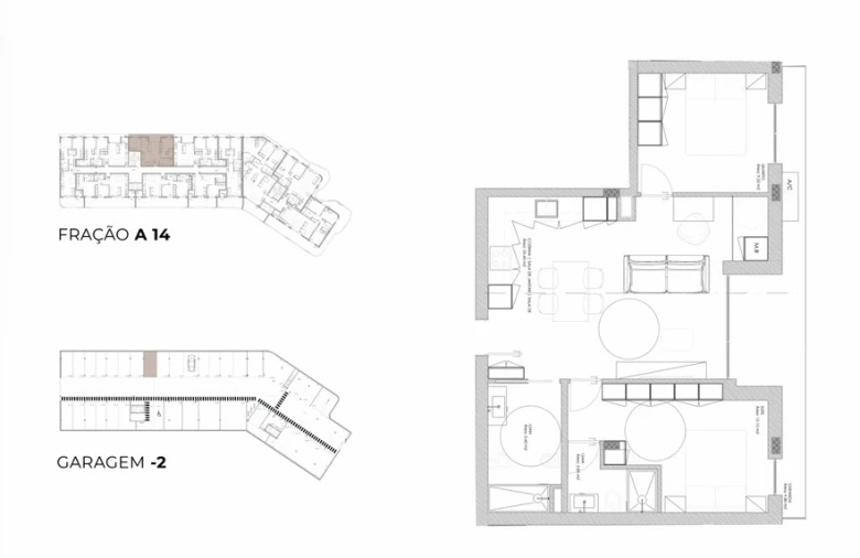 Apartamento T2 para Venda em Oliveira do Douro Planta 1