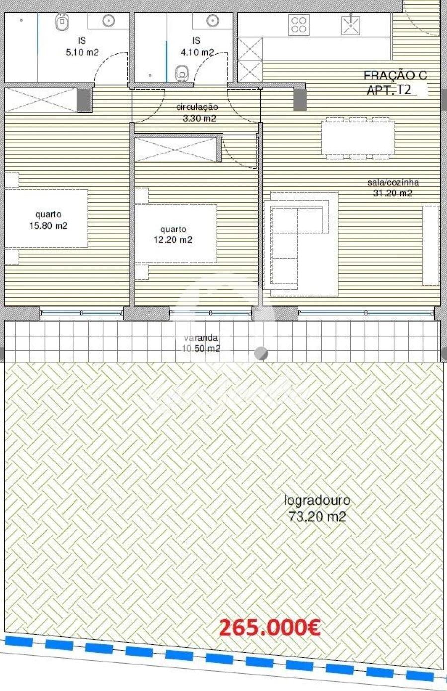 Apartamento T2 para Venda em Manhente Foto 2