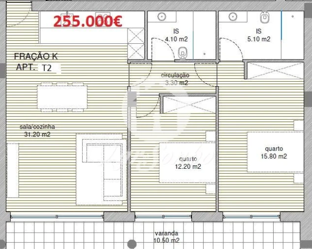 Apartamento T2 para Venda em Manhente Foto 2