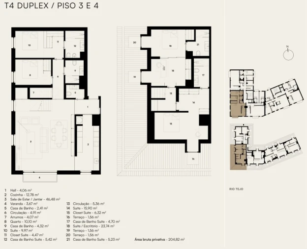 Apartamento T4 para Venda em Alcantara Planta 1