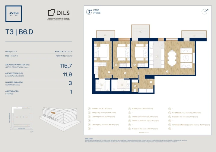 Apartamento T3 para Venda em Campanhã Planta 1