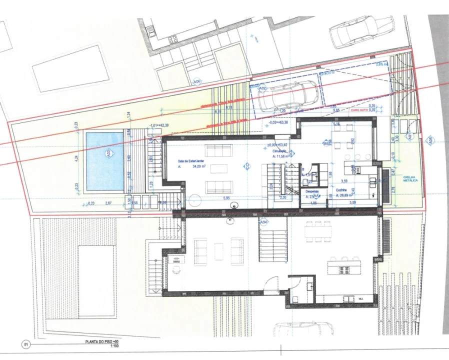 Moradia T3 para Venda em Carvoeira Planta 2