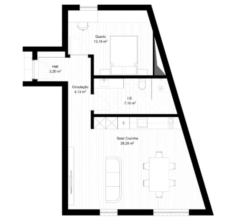 Apartamento T1 para Venda em Portimão Planta 3