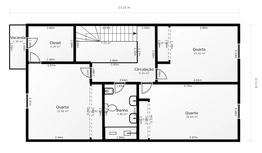 Moradia T4 para Venda em Soutelo Planta 3
