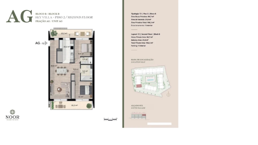 Apartamento T2 para Venda em Luz de Tavira e Santo Estêvão Planta 1