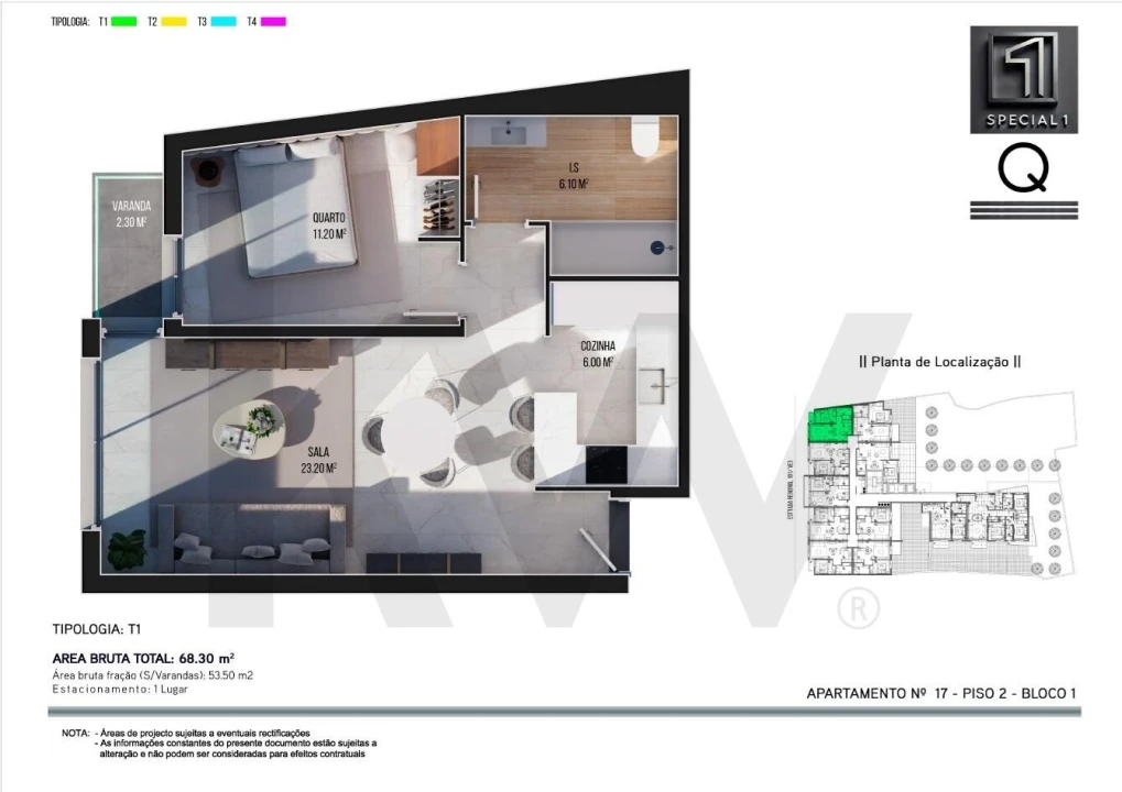 Apartamento T1 para Venda em Ribeira Brava Foto 13