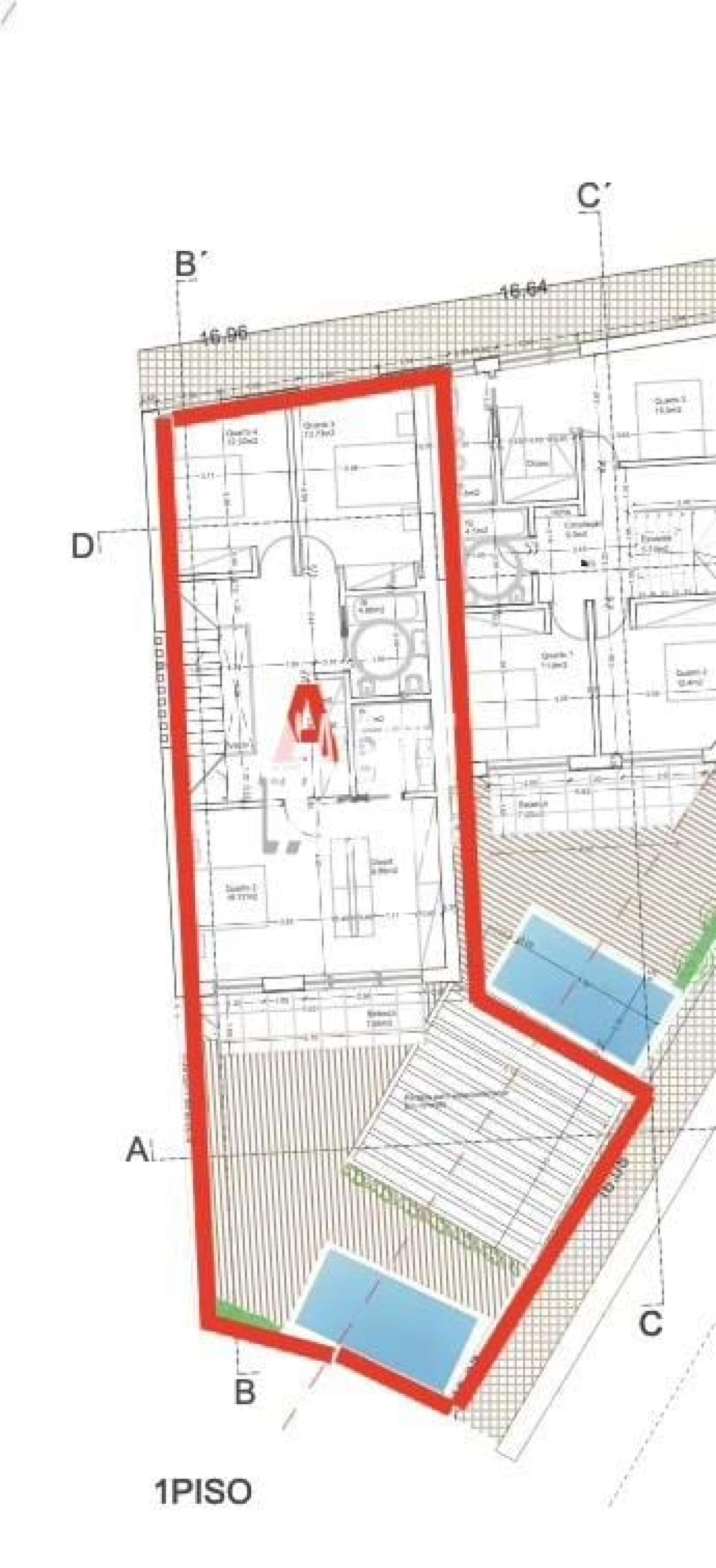 Moradia T4 para Venda em Montenegro Planta 3