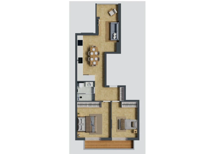 Apartamento T2 para Venda em São Vicente Planta 1