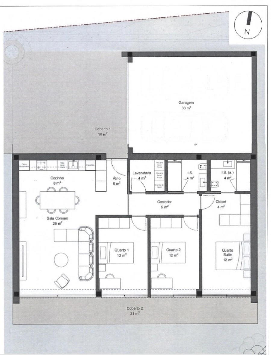 Moradia T3 para Venda em Sopo Planta 1