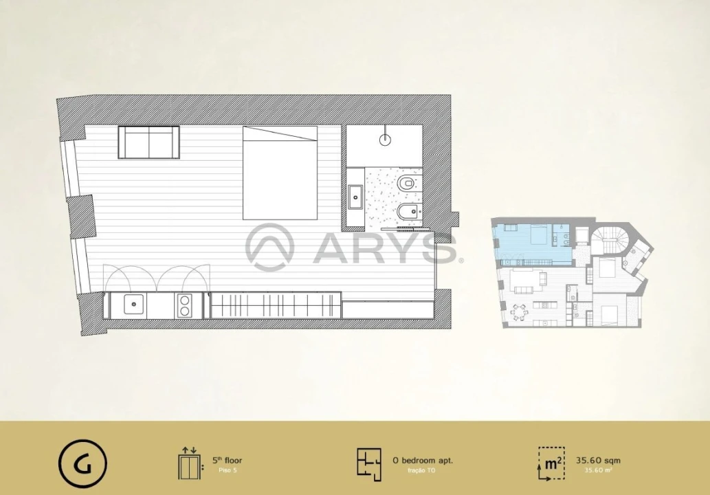 Apartamento T0 para Venda em Cedofeita, Santo Ildefonso, Sé, Miragaia, São Nicolau e Vitória Foto 8