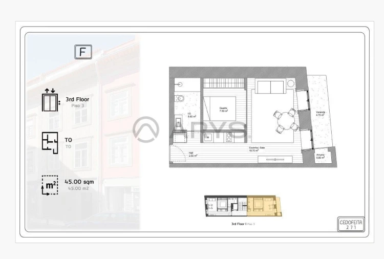 Apartamento T0 para Venda em Cedofeita, Santo Ildefonso, Sé, Miragaia, São Nicolau e Vitória Foto 2