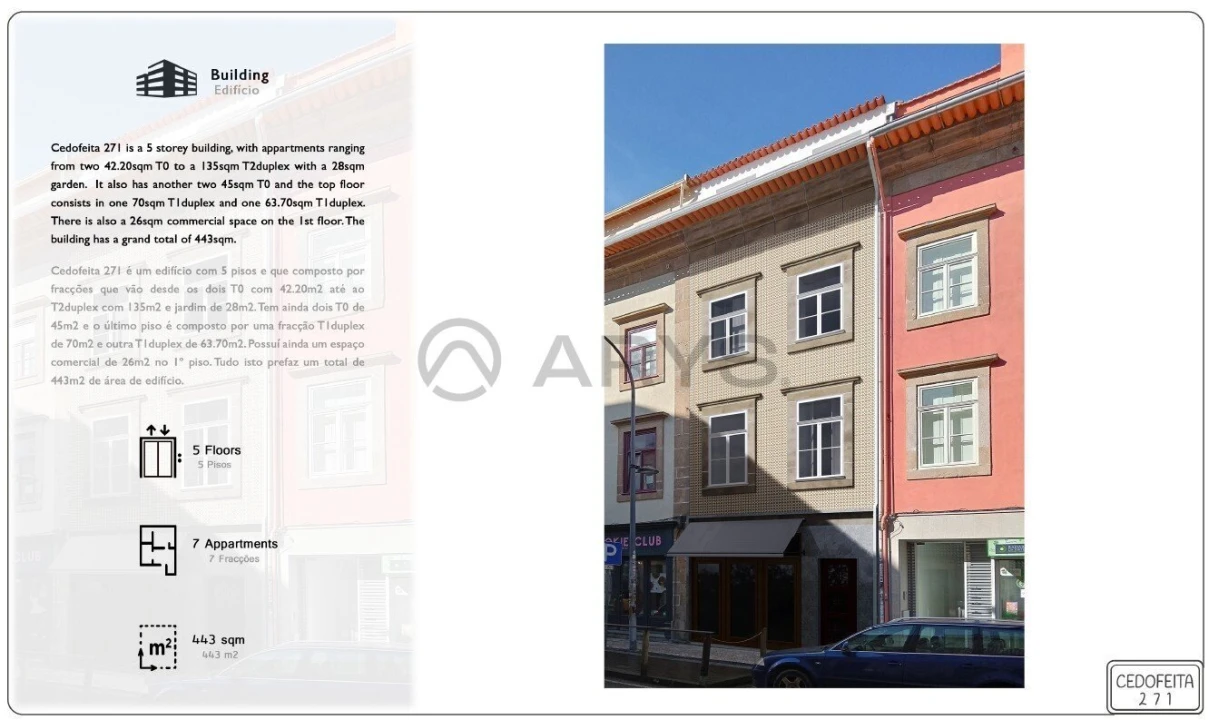Apartamento T0 para Venda em Cedofeita, Santo Ildefonso, Sé, Miragaia, São Nicolau e Vitória Foto 2