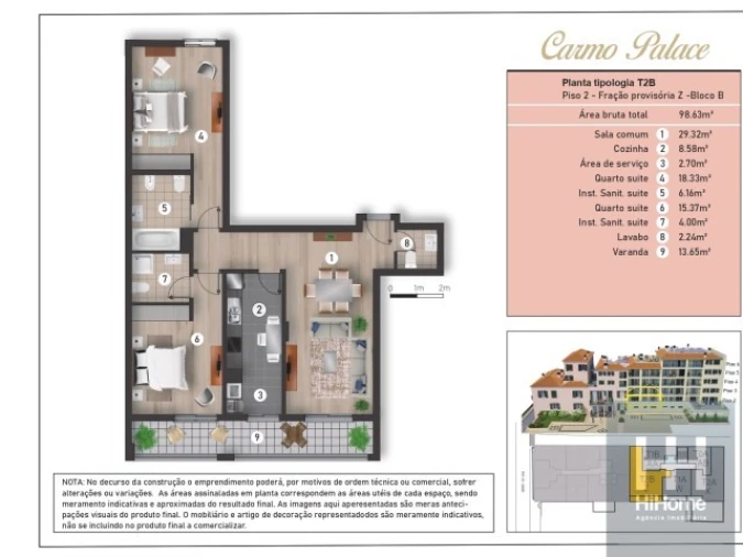 Apartamento T2 para Venda em Funchal (Se) Planta 1