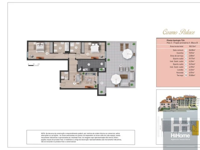 Apartamento T2 para Venda em Funchal (Se) Planta 1