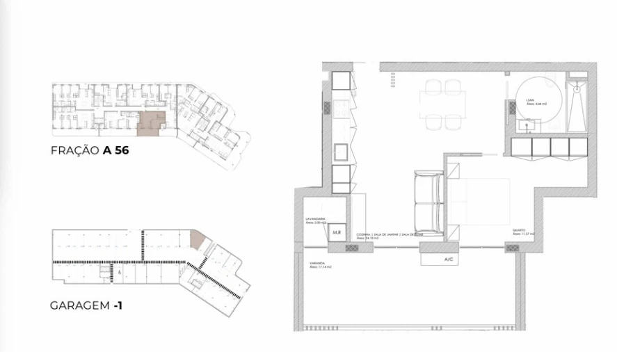 Apartamento T1 para Venda em Oliveira do Douro Planta 1