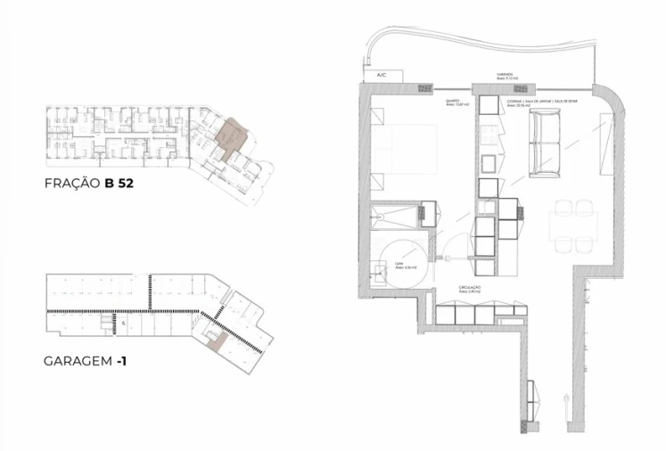 Apartamento T1 para Venda em Oliveira do Douro Planta 1