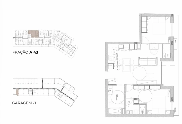 Apartamento T2 para Venda em Oliveira do Douro Planta 1