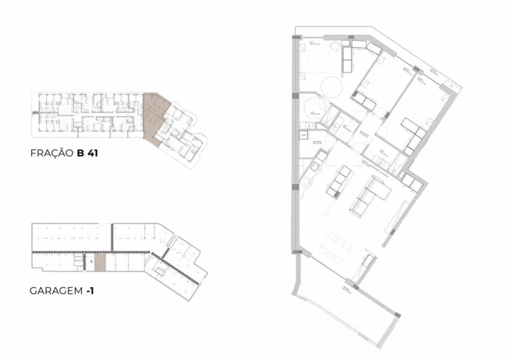 Apartamento T3 para Venda em Oliveira do Douro Planta 1