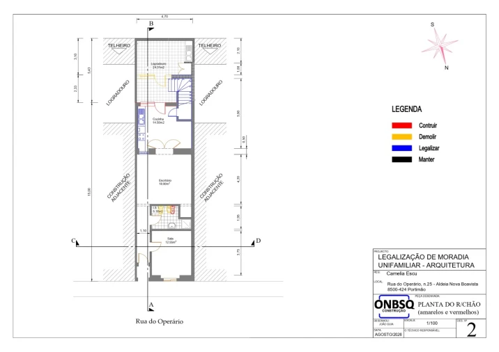 Quinta T3 para Venda em Portimão Planta 1