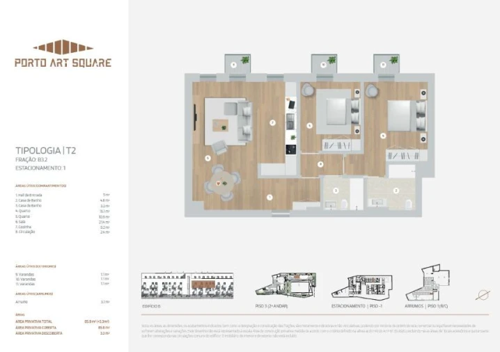Apartamento T2 para Venda em Cedofeita, Santo Ildefonso, Sé, Miragaia, São Nicolau e Vitória Foto 14