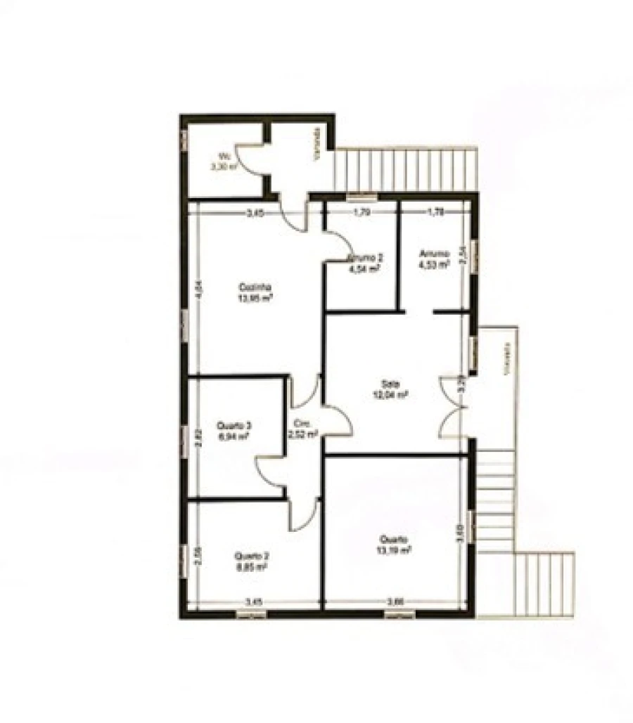 Moradia T4 para Venda em Durrães e Tregosa Planta 1