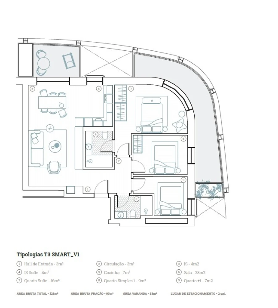 Apartamento T3 para Venda em Paranhos Planta 1