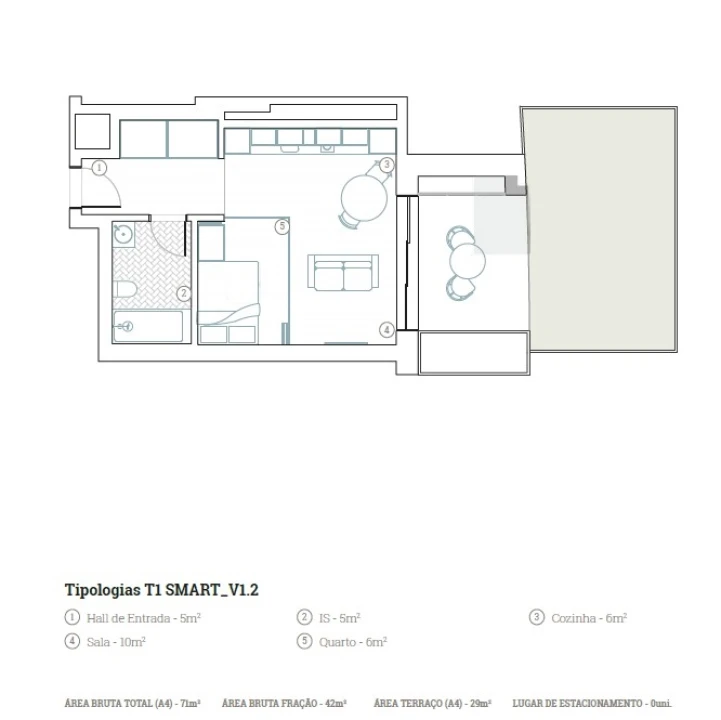 Apartamento T1 para Venda em Paranhos Foto 9